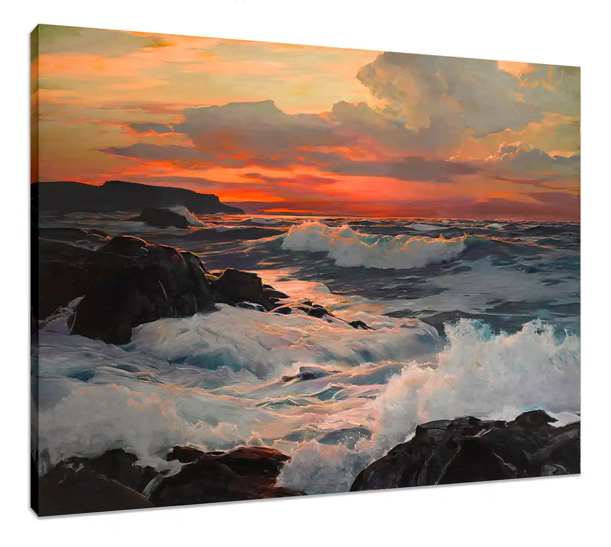 "La puesta de sol" de Frederick Judd Waugh con bastidor de 4 cm
