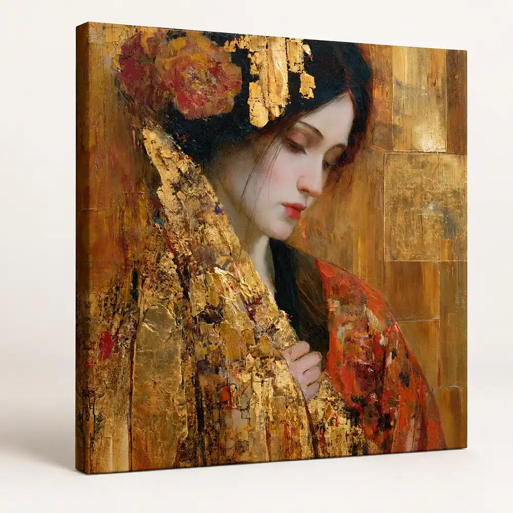 "Silencio dorado" de Copiamuseo con bastidor de 4 cm