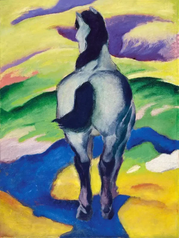 Caballo azul II de Franz Marc. Reproducciones de cuadros al óleo. Expresionismo
