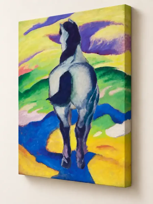 Caballo azul II de Franz Marc con bastidor de 4 cm. Reproducciones de cuadros al óleo. Expresionismo