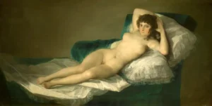 La maja desnuda de Goya. Reproducciones de cuadros al óleo. Romanticismo