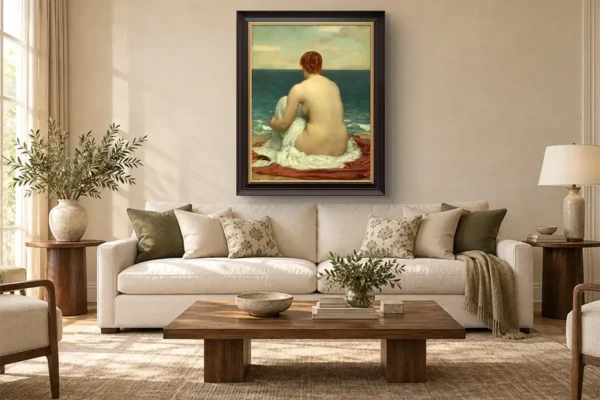Psamathe de Frederic Leighton con marco. Cuadros al óleo.