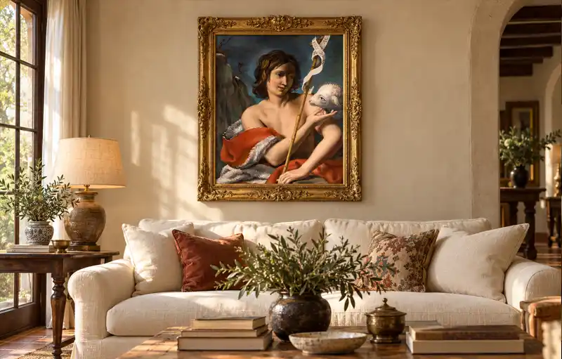 Reproducción de San Juan Bautista de Elisabetta Sirani